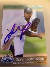 Jared Robinson 2016 Lake County Captains Signed Team Card
