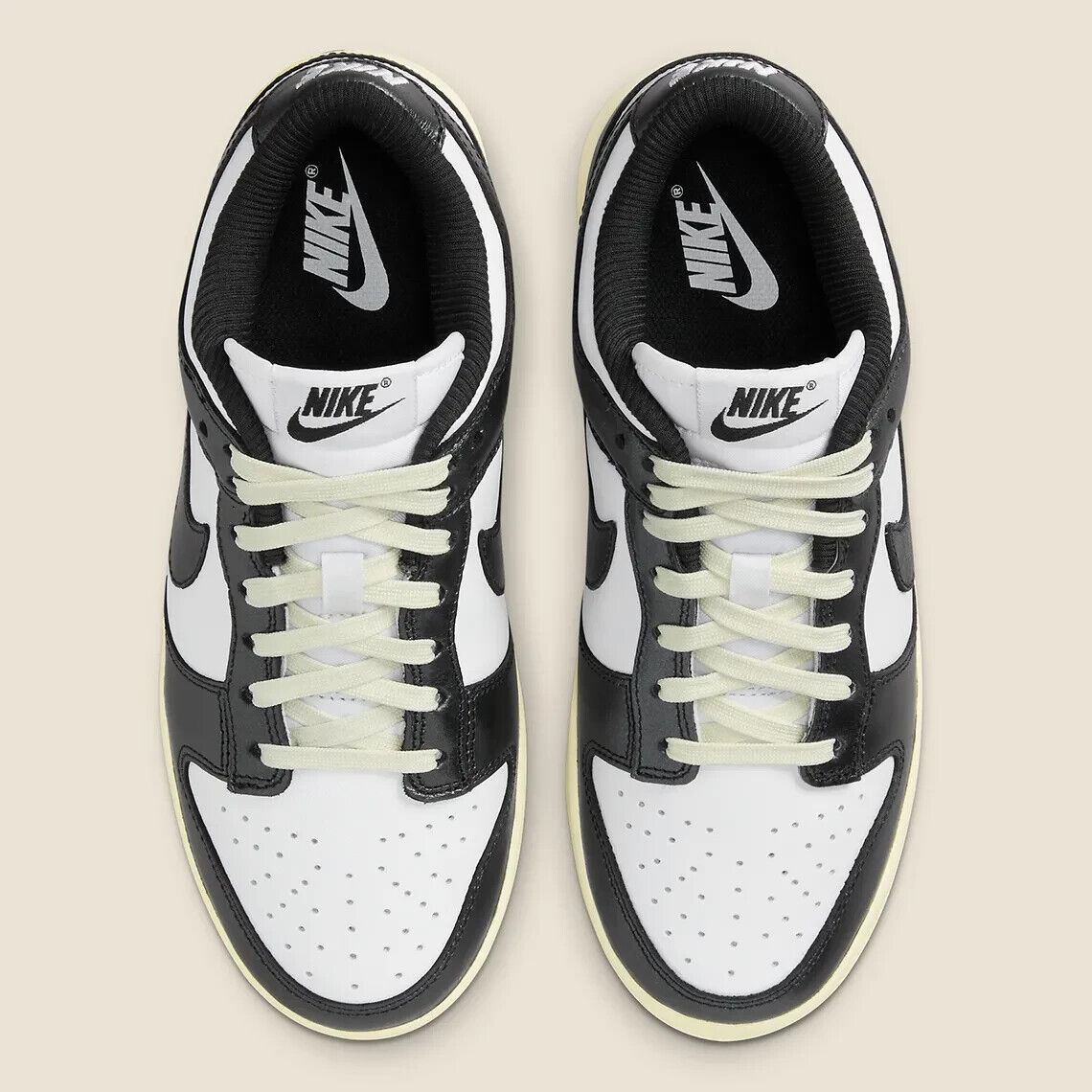 Nike Dunk Low 'Vintage Panda' White Black FQ8899-100 Women's Nike Dunk Low 'Vintage Panda' White Black FQ8899-100 Women's