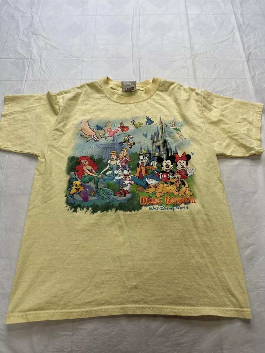 Vintage 90s Disney Walt Disney World Magic Kingdom T-Shirt Mickey Mouse  Size M