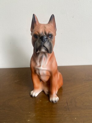 Vintage Japan Bisque Ceramic Boxer 9 Tall Figure