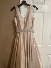 Metallic satin Bead-Gown