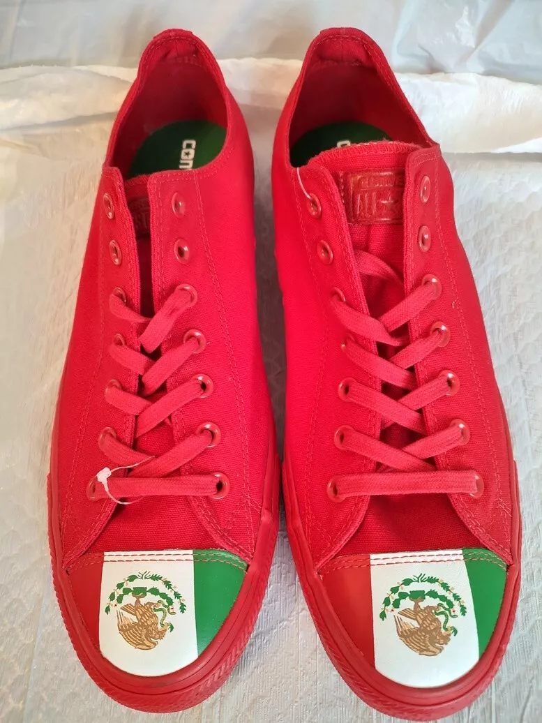 Orientalsk beundring Ulydighed Converse Red Chuck Taylor Mexico Flag Unisex Sneakers Men&#039;s 13 -  Women&#039;s 15 | eBay