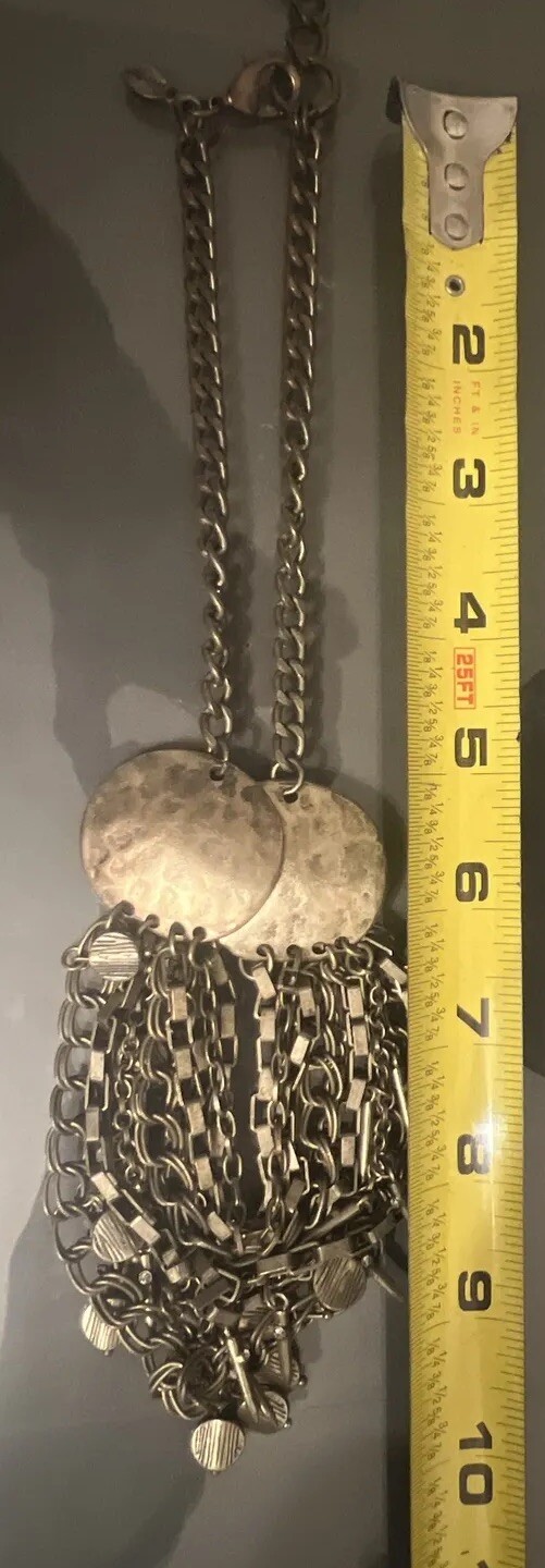 Chicos Brass Multilayer Chains With Hammered Disc… - image 10