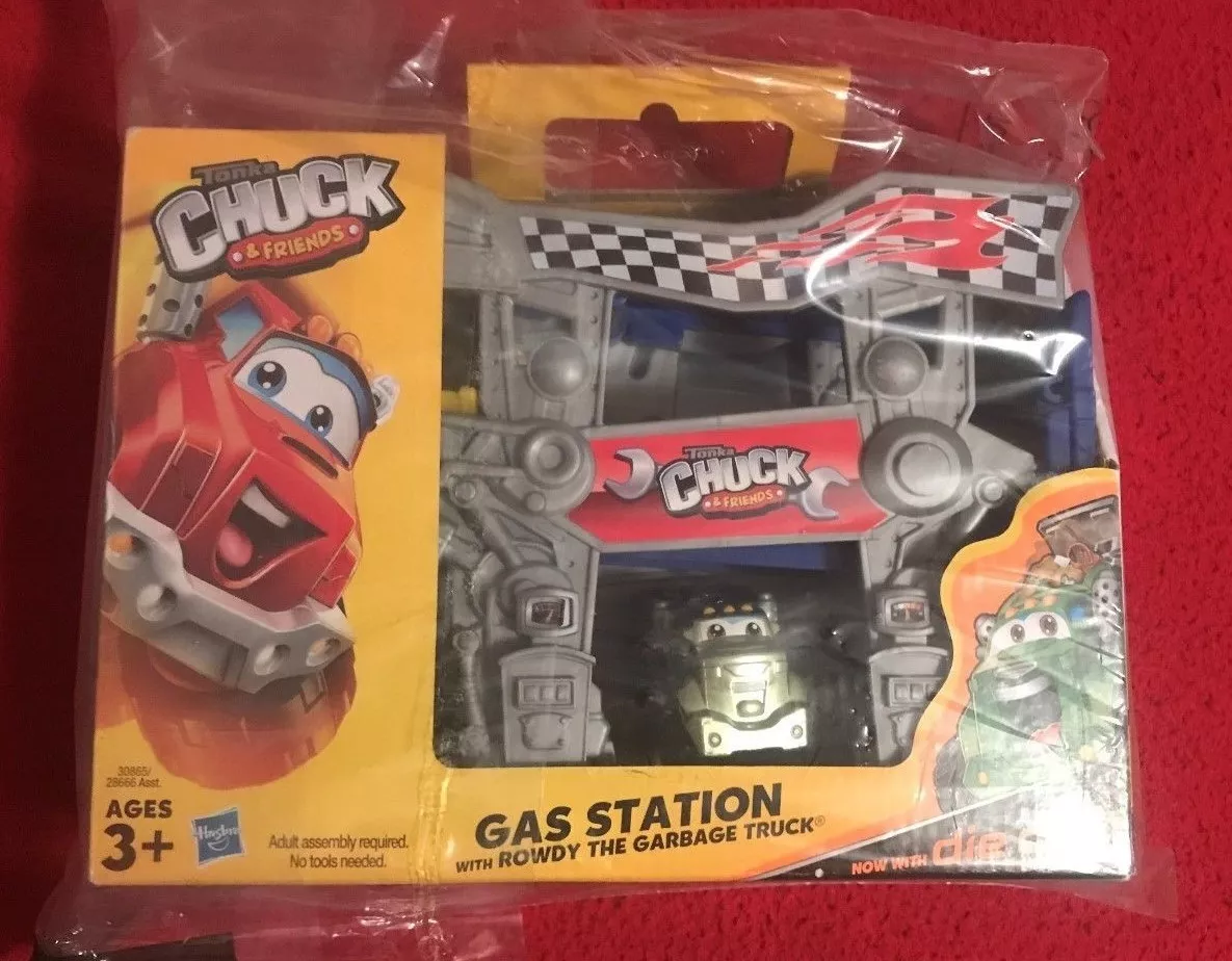 Hasbro Tonka Chuck Friends Fold n Go Gas Station with Die Cast
