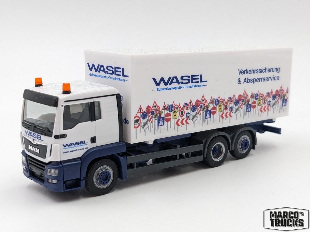 herpa 1/87 14台セット Herpa MAN TGS Wechselbrücken-Motor car 3axis „Wasel“ 1:87 /H19839