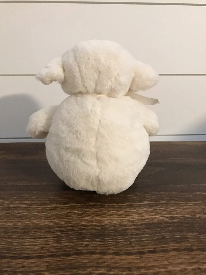 Bearington Baby Collection Lamb Sheep Green Bow Beanbag Plush Doll Soft 5" - Image 2 of 3