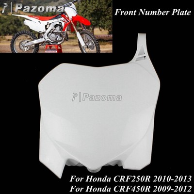 Dirt Bike Enduro White Front Number Plate For Honda CRF250R 10-13  