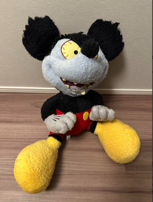 Mickey Jumbo Plush Doll Toy Stuffed Animal Movie Runaway Brain Rare Japan Used