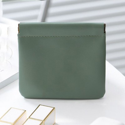 Mini Kosmetiktasche PU Make-up Kulturbeutel für Reise Aufbewahrung (olivgrün)