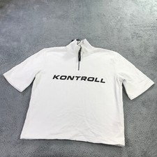 Kappa Hoodie Mens Medium Kontroll Pullover Quarter Zip White Half Sleeve