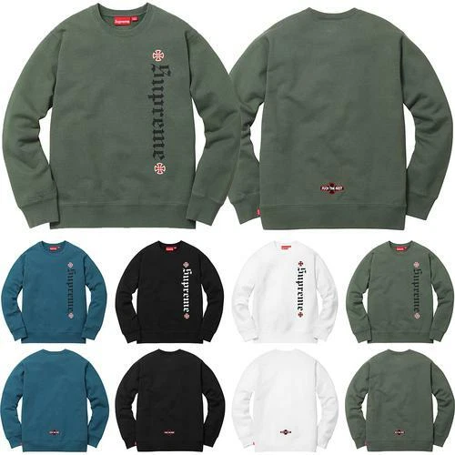 Ardoise Supreme Supreme Independent Crewneck Olive DK F/W 17