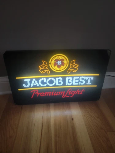 Damaged Vintage Jacobs Best Lighted Beer Sign
