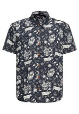 KING KEROSIN Herren Hemd mit Butcher Allover Print Butcher