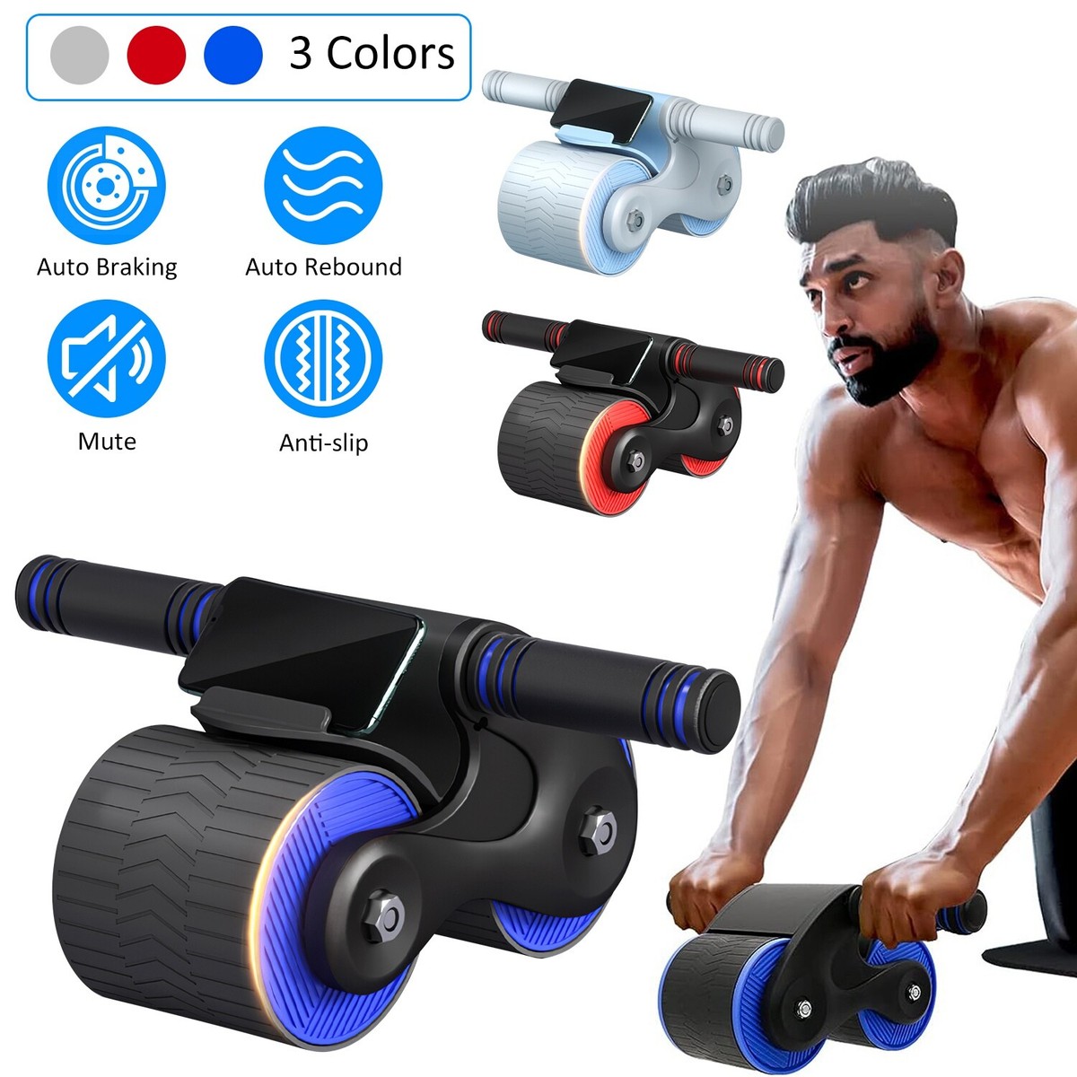 Rubber Wheels For Abs PROIRON Ab Roller Exercise Wheel,Rebound Abdoinal ...