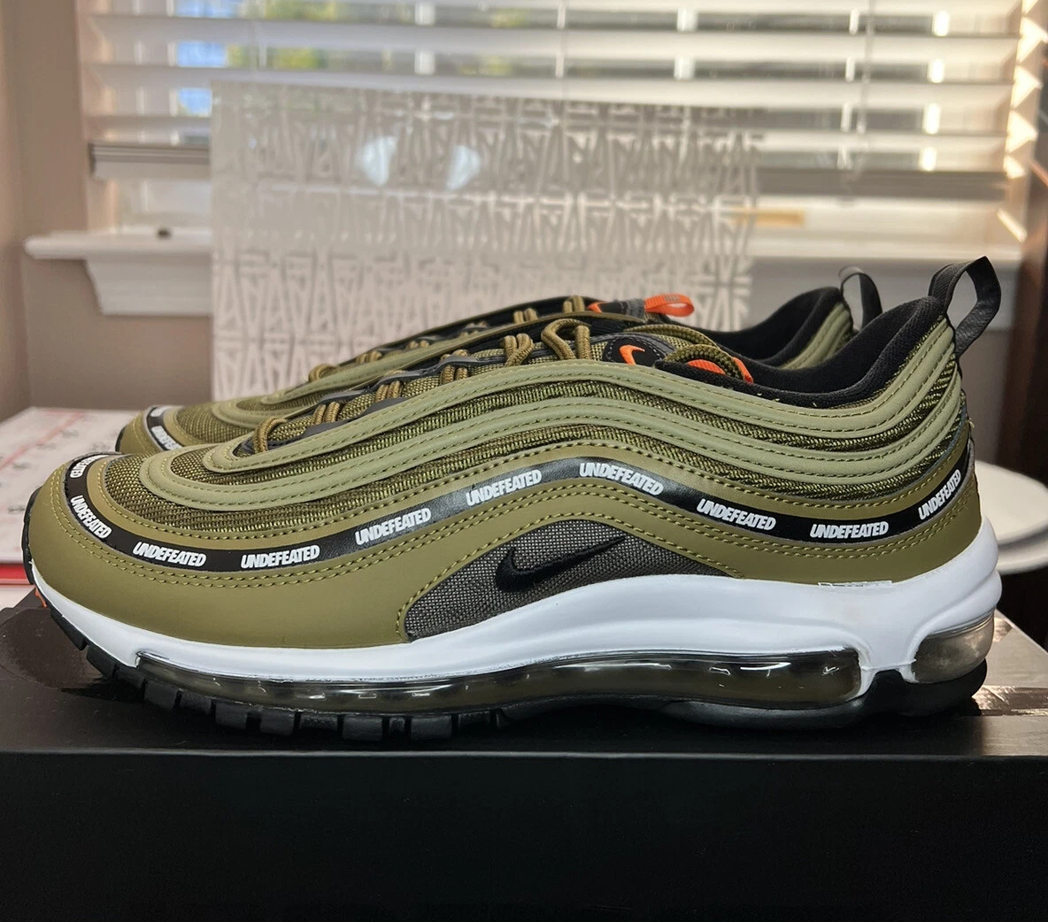 Nike Air Max 97 OG / Undftd Shoes - Size 9 - 300 Militia Green / Metallic Silver