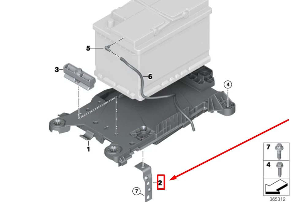 NEW MINI COUNTRYMAN F60 BATTERY TRAY BRACE 61217625474 7625474 