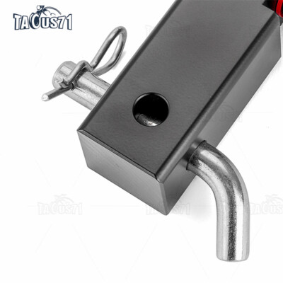 3/4" D-Ring Shackle Receiver Hitch Tow Hook - Winch Mount For 2" Receivers, Universal