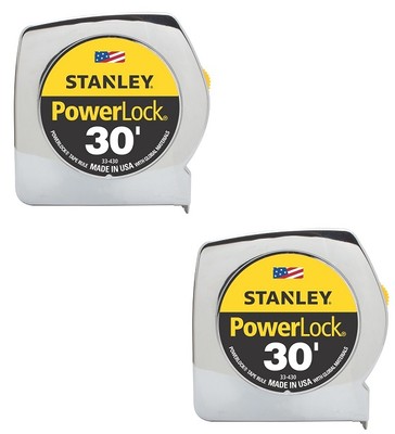 Stanley 33-430 30' ft  PowerLock Classic Tape Measure Rulers - 2 Pack