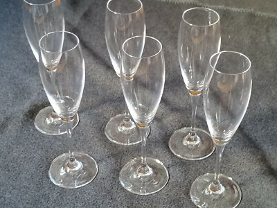 6 x  Waterford Crystal Champagner Flöten Sekt Kristall Gläser Robert Mondavi NEU