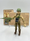 VINTAGE GI JOE ARAH 1983 DUKE v1 FIRST SERGEANT W/ FILE CARD (NEAR COMPLETE)