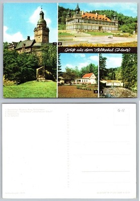 Selketal Harz Germany Postcard Burg Falkenstein Alexisbad Selkemühle 1973 GDR
