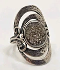 Beautiful Vintage Sterling Silver 925 Druzy PAZ Ladies Ring Size 8.25