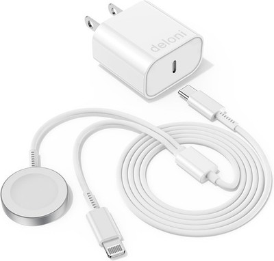 Upgraded USB C Charger for Apple Watch, 2 in 1 Phone and iWatch Charging Cable 6