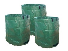 3 St&uuml;ck - Gartenabfallsack 270l - mit 4 Tragegriffen