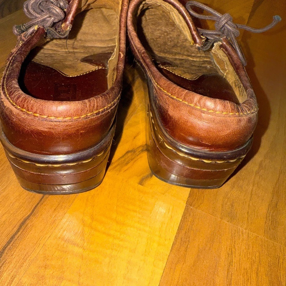 Zuecos sin cordones Born cuero y lana rojos talla 8/39 boho clásico cuero casual Foto 3 de 4