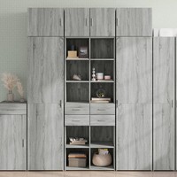 Hochschrank Grau Sonoma 70X42.5X225 Cm Holzwerkstoff Mit TüRen