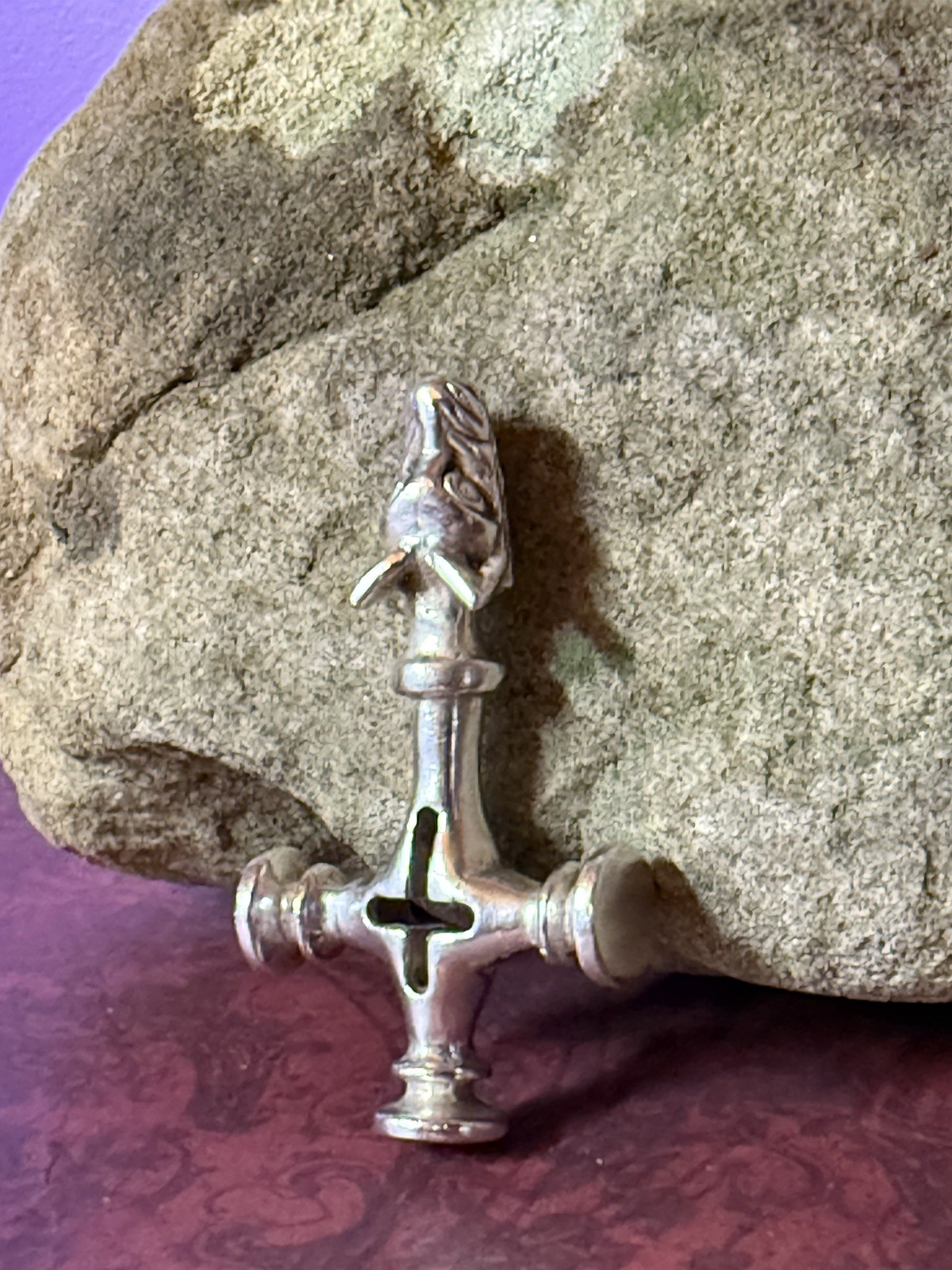 Large Solid Sterling Silver 925 Icelandic Wolf Cr… - image 11