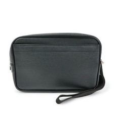 Louis Vuitton Taiga Leather Karga Clutch Bag Pouch Black M30812 Auth Used F/S