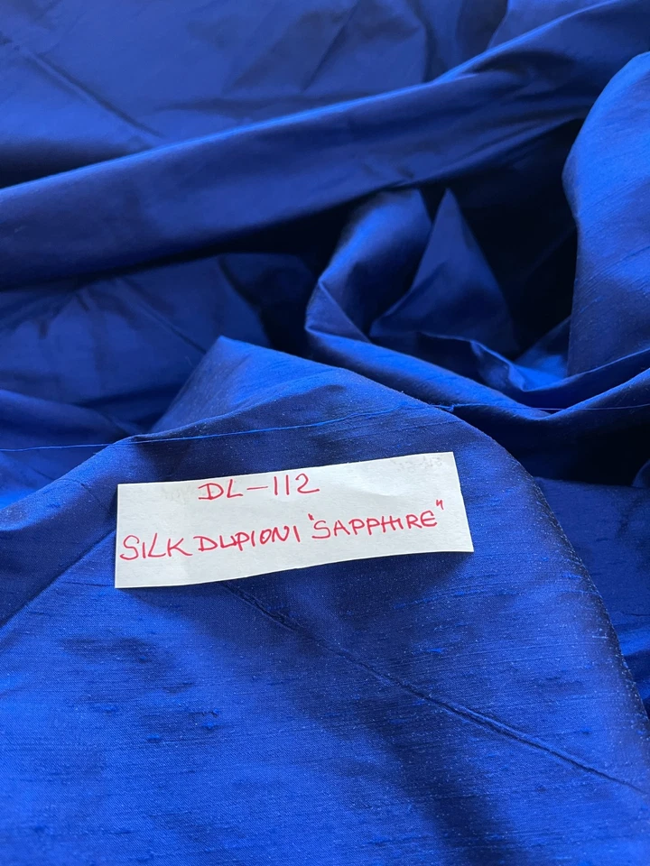 Designer Quality 100% Silk Shantung fabrics - Sapphire!!! - Image 3 of 4