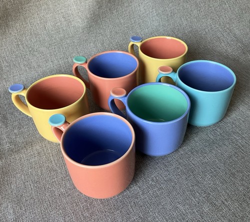 VTG Lindt Stymeist Colorways Mugs Thumbprint Handle Japan *YOUR CHOICE*