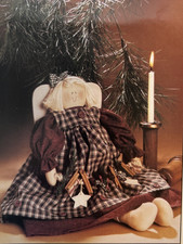 GARLAND 16" Christmas Angel Doll Pattern with Wood Wings by DeCuyper Trading Co