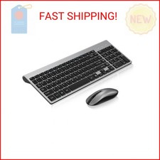 EasyTyping KF10 Wireless Keyboard and Mouse Combo, Silent Scissor Switch Keys