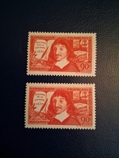 timbres de france NEUF ** DE LUXE  1937 Y&TN°341/42 RENÉ DESCARTES COTE 16 EUROS