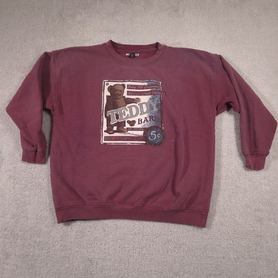 Vintage 80s 90s Paris Sport Club Teddy Bear Sweatshirt Large Retro Sportswear