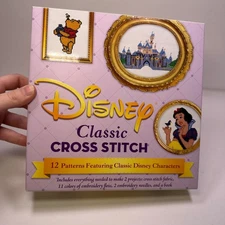 Disney Classic Cross Stitch Kit 12 Patterns Featuring Classic Disney Characters