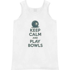 'Keep Calm and Play Bowls' Adult Vest / Tank Top (AV054263)