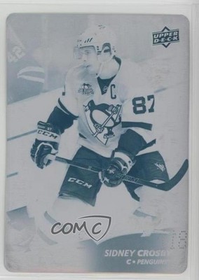 2017 Upper Deck MVP High Series Printing Plate Cyan 1/1 Sidney Crosby #220 0c3