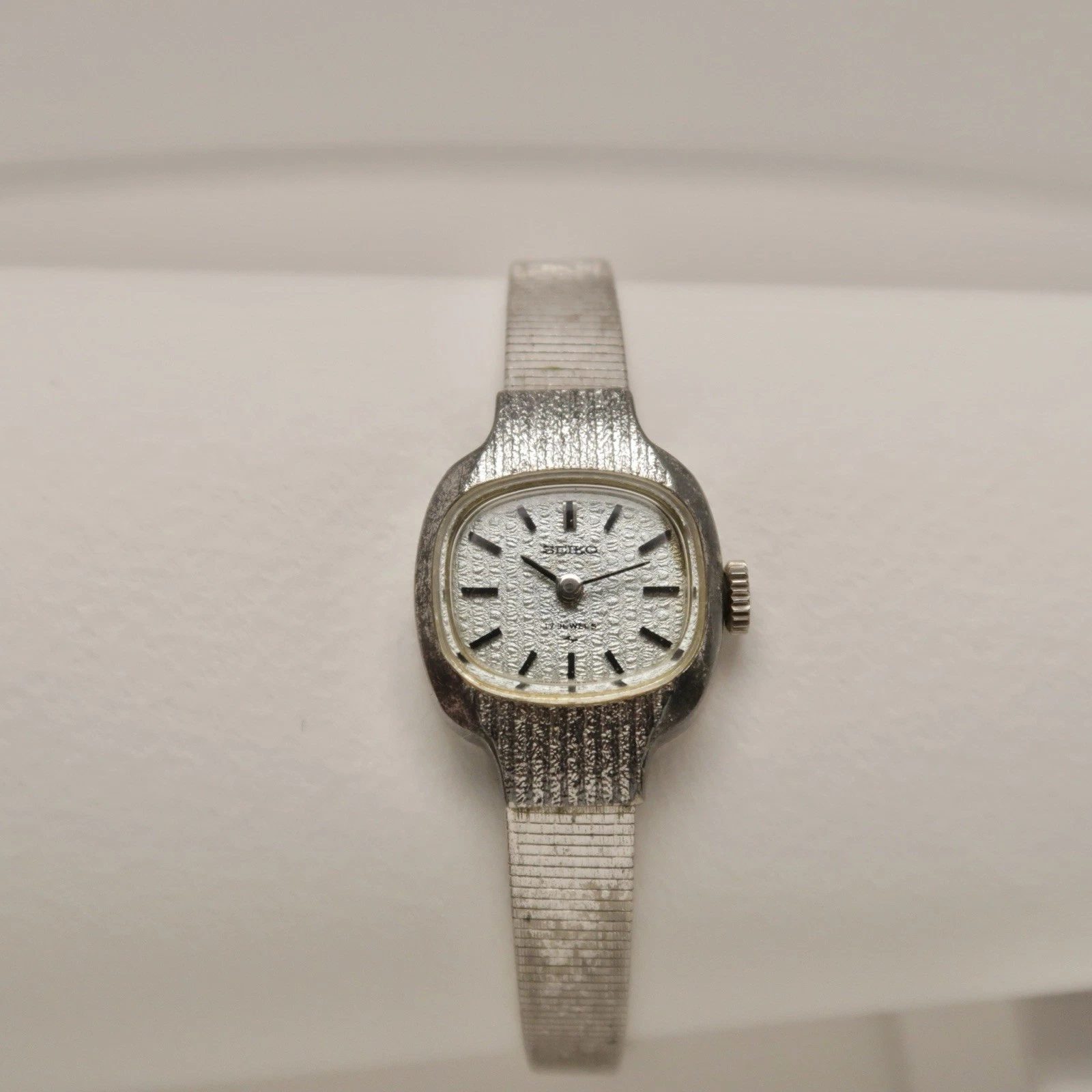 SEIKO 11-3540 Silver Tone 17J Manual Wind Analog Vintage Watch W167 *WORKING