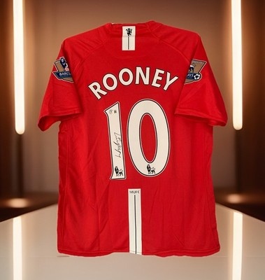 Wayne Rooney Signed Autographed MU 2008/09 Home Jersey with Beckett COA
