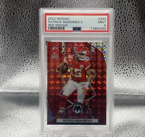 2022 Panini Mosaic Patrick Mahomes Red Mosaic PSA 9 #293 Super Bowl Variation