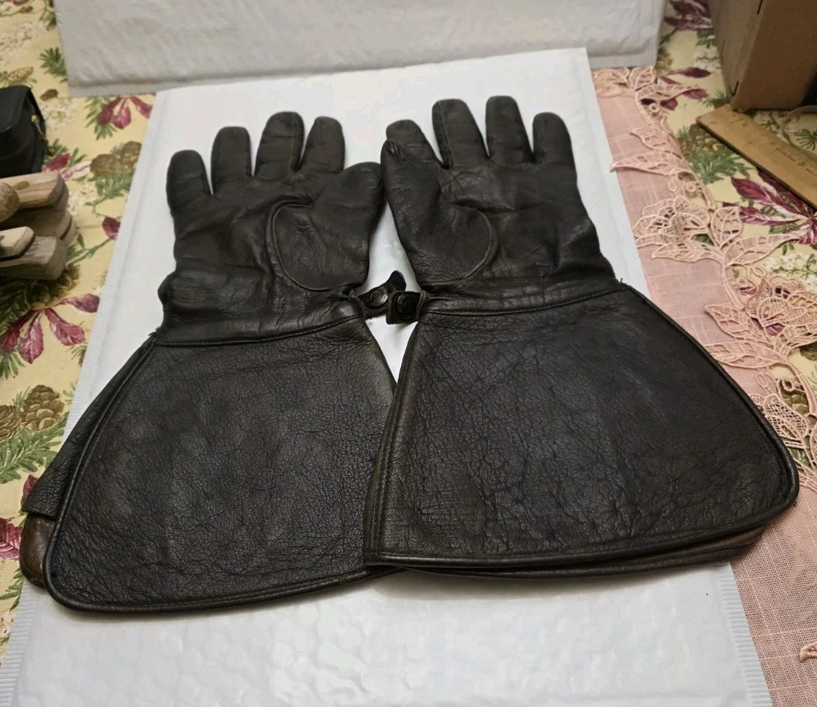 vintage Merit gloves black leather In Pre Owned Condition Unknown Size S or M #6
