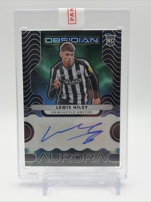 2023-24 Panini Obsidian Aurora  Soccer Newcastle RC Lewis Miley Auto #5/125
