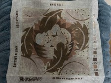EARLY AND RARELY SEEN EHRMAN NEEDLEPOINT KIT BIRDS NEST BY SUSAN SKEEN