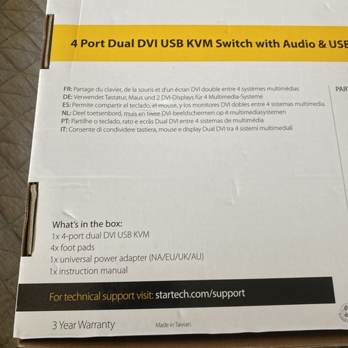 StarTech (SV431DD2DUA) Commutateur KVM USB double DVI 4 ports avec hub audio et USB 2.9 BN - Photo 9/14