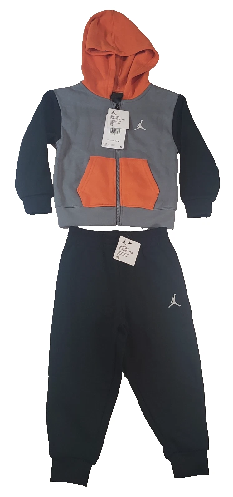 Jordan Toddler Boys 2-Piece Full-Zip Hoodie and Pants Set Colorblock Size 3T