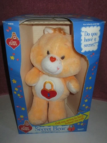 Vintage 1985 Kenner Care Bears Talking Secret Bear in Orig. Box NRFB ~ Works ~